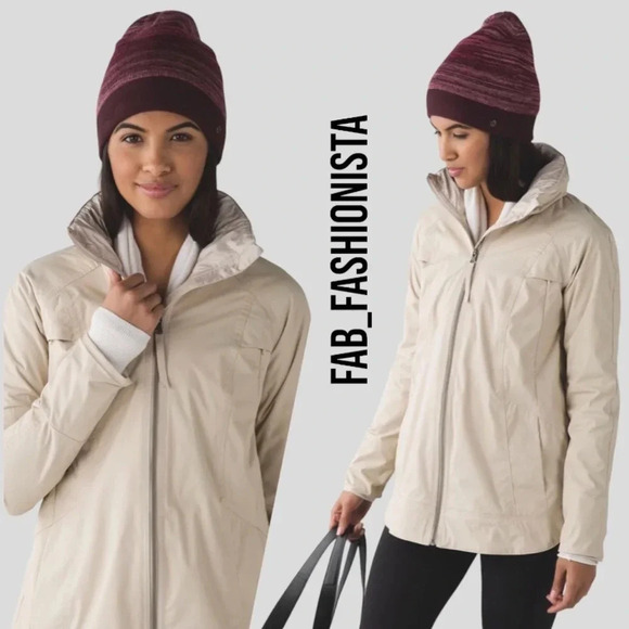 Lululemon Burgundy Beanie Hat winter cozy hat main image 7